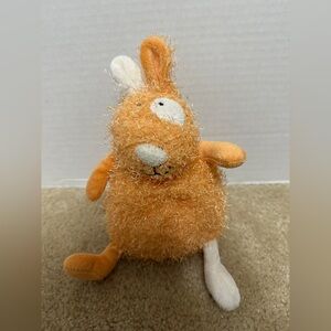 Hallmark Orange White Bunny Rabbit Plush 6” Bean Bag Easter Lovey Rolie Polie